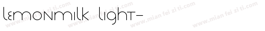 LEMONMILK Light字体转换